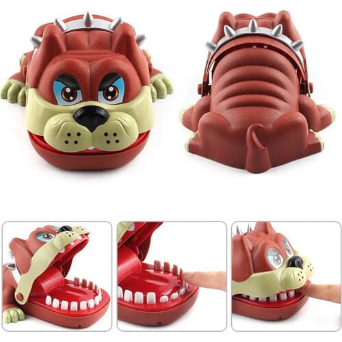 L size Biting Dog Lucky French Bulldog Joke gadgets party Travel game for kids Children adult Family Halloween toy game