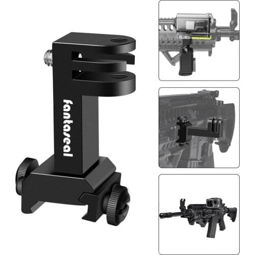 Sport Camera Side Gun Mount Picatinny Rail Adapter Kit for Dji Osmo Action Xiaomi Yi 4k SJCAM Eken Hunting Carbine Airsoft