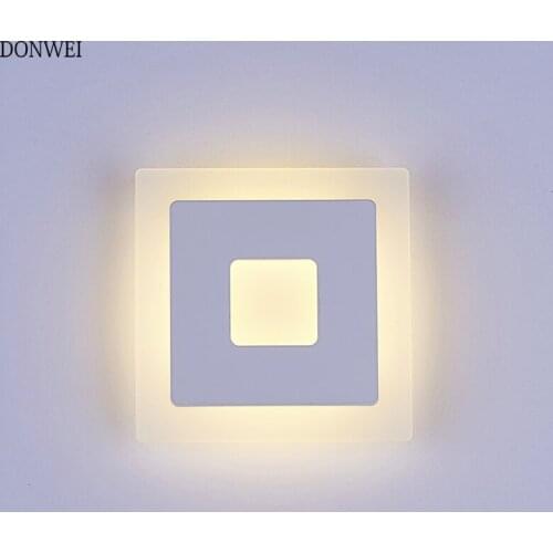 18W LED Wall Lamp Acrylic Surface Mount Square Indoor wall light for Kitchen Corridor Bedroom livingroom Home Decoration light