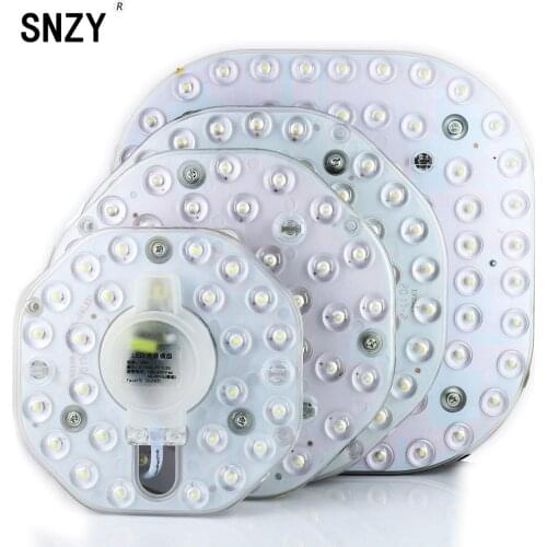 SNZY Led Panel Lights 12W 18W 24W 36W 220V optical lens module Ceiling Lamp Board Spare Parts Magnetic installation