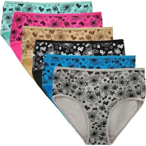 6pcs/Lot Panties Plus size 3xl 4xl Underwear Women Briefs Cotton Underpant Panty Large Size Female Intimates Lady Sexy Lingerie