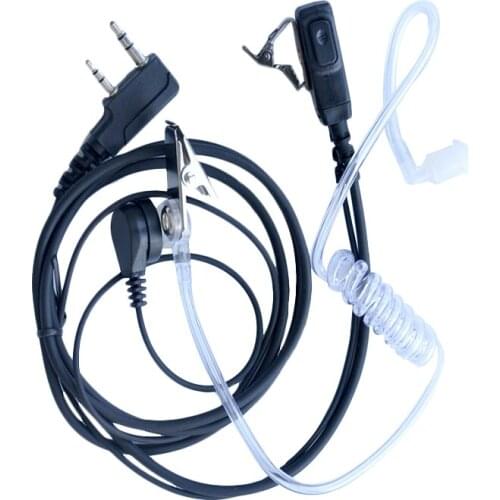 Air Acoustic Tube Earpiece for Baofeng Walkie Talkie Portable Radio Accessories 2 Pin PTT Headset Microphone for BF-888S UV-5R