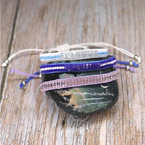 Meetvii Bohemian Handmade Braid Bracelets Small Glass Beads MIYUKI Loom Bracelets for Women Men 2019 Jewelry