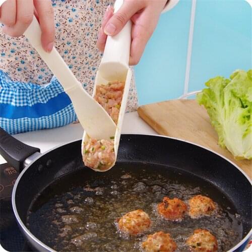 1set Meat Fish Ball Maker Useful DIY Meatball Mould Spoon Home Kitchen Accessary Cooking Tools Convenience