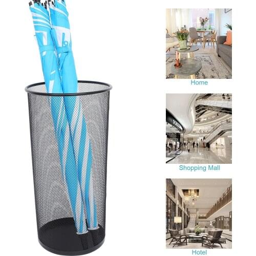 1Pc Hollow Umbrella Storage Bucket Rain Gear Storage Barrel Mesh Umbrella Book Drawing Paper Tube Long Handle Basket