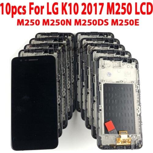 10Piece/lot Test For LG K10 2017 LCD Display with Touch Screen Digitizer For LG K10 2017 M250 M250DS with frame M250N M250E