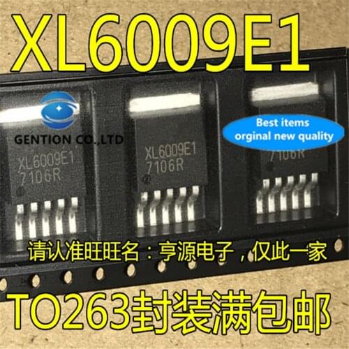 10Pcs XL6009E1 60V 4A 400KHZ TO263-5L XL6009 in stock 100% new and original