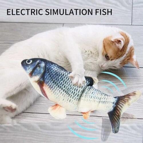 3D Cat Toy Fish USB Charging Simulation Fish Interactive Cat Toys Pet Toy Supplies Kitten Toys Cat Fish Toy