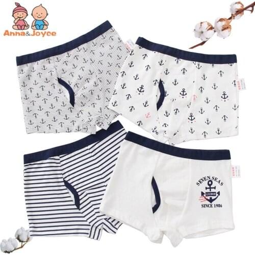 4Pcs/Lot New Boy Underwear Boxer Cotton Childrens Underwear Boxer Pants LHTNM423