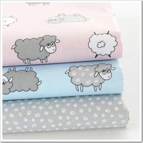 50cm*160cm Twill Cotton Fabrics For Sewing Quilting Cartoon Lamb DIY Baby Quilt Bedding Apron Tilda Patchwork Tissue Cloth M13