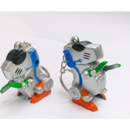 6 pcs Cyber dog Moving key chain ring arm 102 Boys Kids Toys Birthday Party Pinata Bag Filler Loot Favors Gift Prizes Novelty