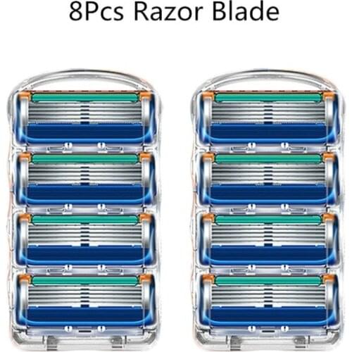 8Pcs/pack Men Razor Blades Shaving Cassettes Facial Care Men Shaving Blades Compatible