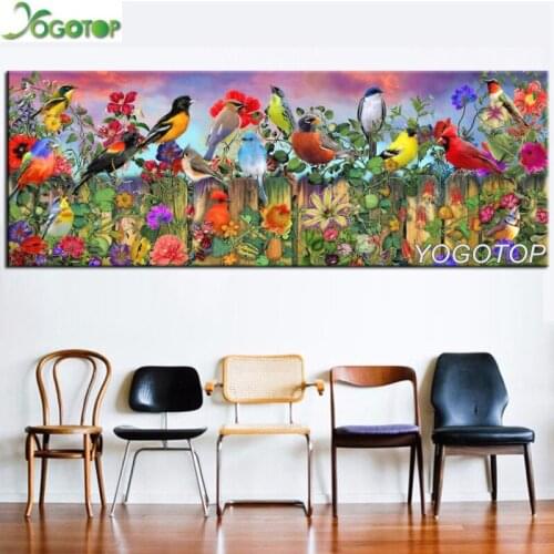Large birds flowers Diy diamond Painting Still Life 5d diamond Canvas Modern mosaic picture Room decor Diamond Embroidery YY2072