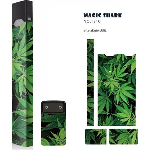 Magic Shark New Star Space Green Leaf Sexy Women Sticker Case Cover For Juul E Cigarette Skin for Juul Cover Sticker