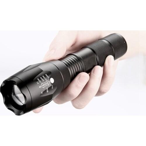 CREE LED Flashlight XM-L L2 5000LM Aluminum Waterproof Zoomable Torch Tactical Light For 18650 Rechargeable Battery For Camping