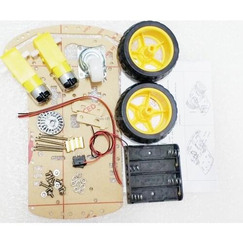 DC 3-6V TT Smart Car Robot Gear Motor DC Motor Supporting Wheels for Arduino Diy Kit Wheels Smart Car Chassis Motors 125 Rpm 2WD