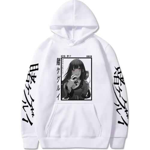 Kakegurui Anime Hoodie Pullovers Tops Long Sleeve Casual Fashion Woman