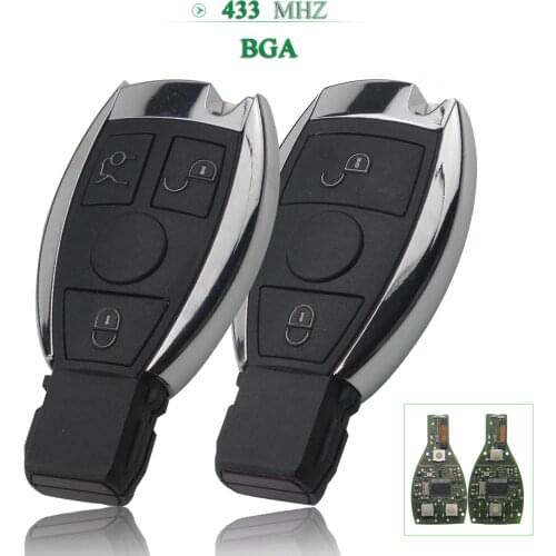 Bilchave 5pcs For Mercedes Benz Year 2000 Supports Original NEC FOB BGA Style FOB 2/3 Buttons 433Mhz Remote Smart Car Key