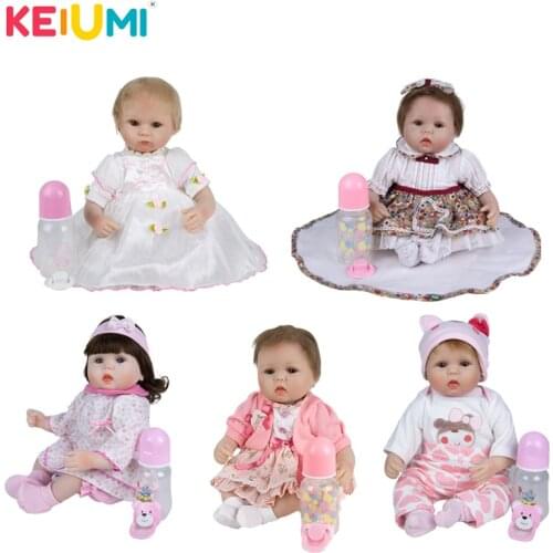 Clearance Vinyl 17 Inch 42 cm Reborn Doll Dolls Many Accessories Stuffed Toys Girl Playmates For Birthday Gifts