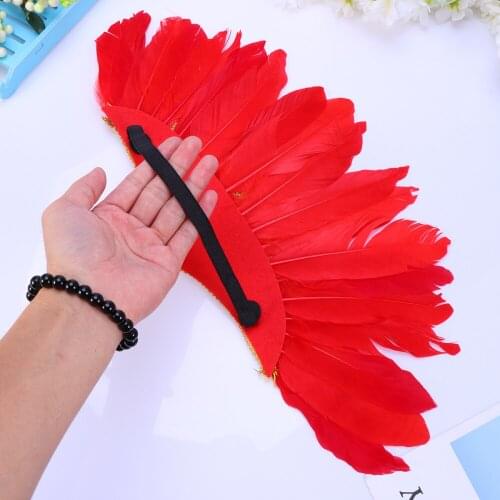 Fashion Feather Headdress Indian Party Feather Headpiece Carnival Party Hair Band Dance Performance Show Average Size