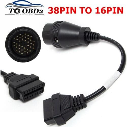 OBD2 Connector Car Diagnostic Cable For IVECO 38 Pin obd To 16 Pin Connector Cable Car Interface Diagnostic Tool For Iveco 38PIN
