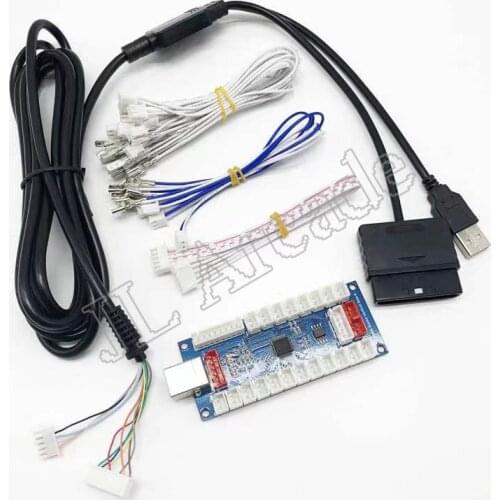 PC - PS2 - PS3 3 In 1 USB To Jamma Arcade Game Controller PCB Board Zero Delay Encoder For SANWA Joystick Push Button