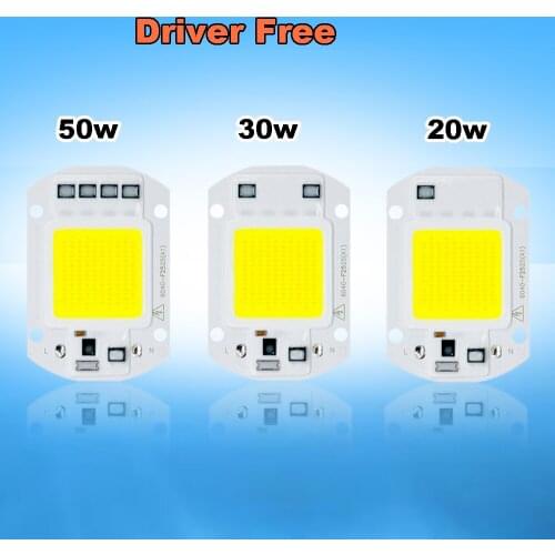 Full Power COB LED Light 20W 30W 50W Flip Chip 220V ~ 240V Input IP65 Smart IC Fit For DIY LED Flood Light Cool White Warm White