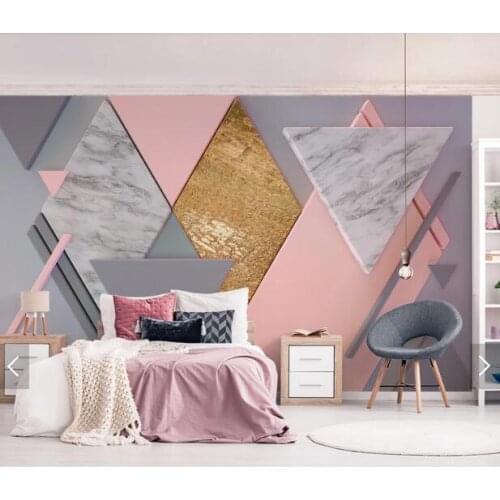 Custom vintage wallpaper, 3d rhombus geometric mural for living room sofa hotel wall decoration wallpaper
