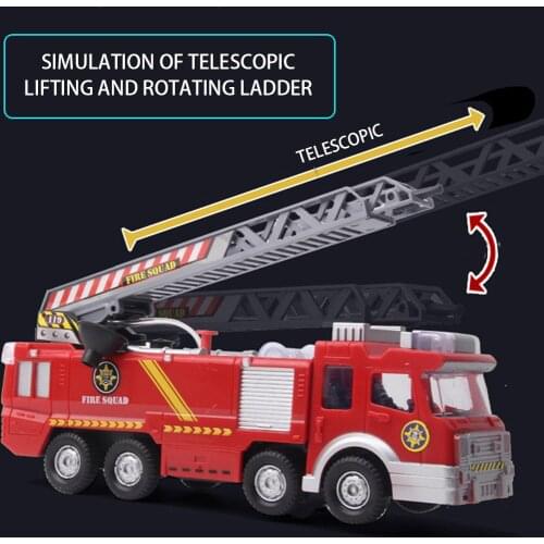 Water Spray Truck Fire Engine Educational Toys Nontoxic with Sound and Light Simulation Electric Fire Truck