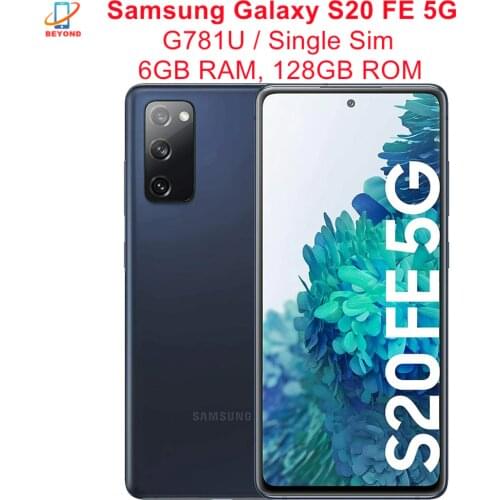 Samsung Galaxy S20 FE 5G G781U G781U1 6.5" ROM 128GB RAM 6GB Snapdragon 865 NFC Triple Rear Camera Octa Core Original Cell Phone