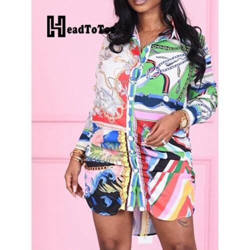 Chic Printed Long Sleeve Casual Shirt Tops Women