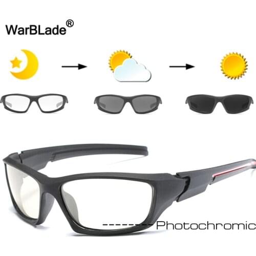 WarBLade New Fashion Photochromic Sunglasses Men Polarized Discoloration Chameleon Sun glasses For Men oculos de sol masculino