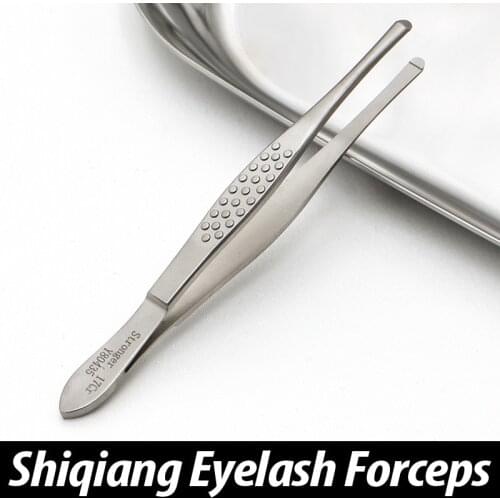 Suzhou strong eyelash tweezers ophthalmologist reverse eyelash 9cm round head 1.5 platform tweezers eyebrow clip tattoo use