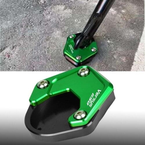 Motorcycle CNC Kickstand Side Stand Extension Plate Enlarge Support Plate For KAWASKAI Z400 Z 400 NINJA400 VERSYS650 2018-2020