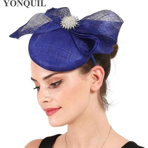 High Quality 4-Layer Sinamay Headpiece Bride Wedding Hair Accessories Fascinator Hat Women Millinery Caps Hairpin Headdress