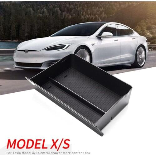 Car Style Center Console Storage Box Drawer Tray For Tesla Model S/ X