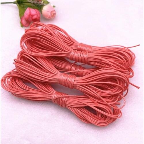 0.5-2.0mm Watermelon Red Waxed Cord Thread Cord String Strap Necklace Rope Beads for Jewelry Making DIY Bracelet Accessories