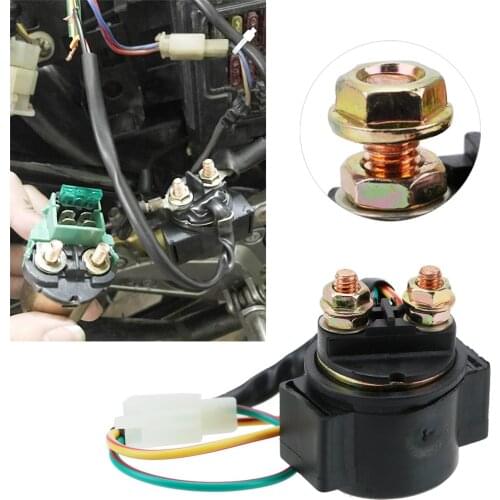 1Pcs For Scooter ATV Karts For GY6 50cc 125cc 150cc 12V CG125,GY6-125 Solenoid Motorcycle Starter Relay 20W 2 Pin 2 Wires