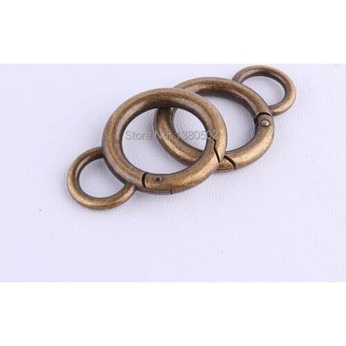 1pcs bronze color O Rings Openable clip buckles Spring buckle Hooks for bag Key chain