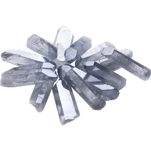 3pcs Natural Mineral Quartz Crystal Natural Plating Colors Crystals Healing Stones Specimen Crystal Pillar Stone Column