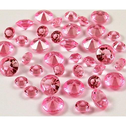 500pcs 8mm Cone Round Acrylic Rhinestone Crystal Confetti Beads Wedding Party Decorations Accessories Table Scatters Ornaments
