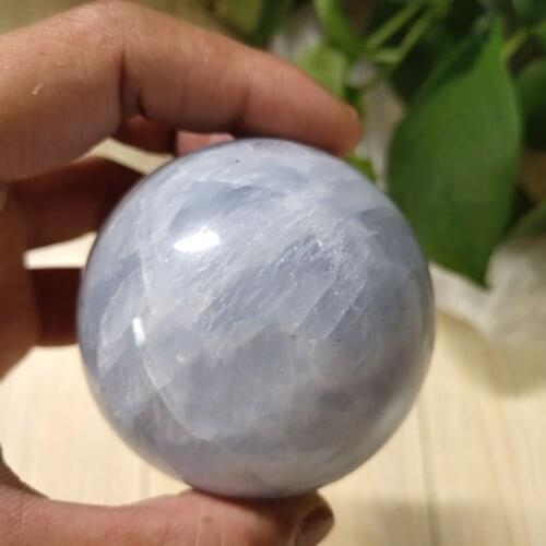 60mm Natural Blue Celestite Sphere Quartz Crystal Ball Healing