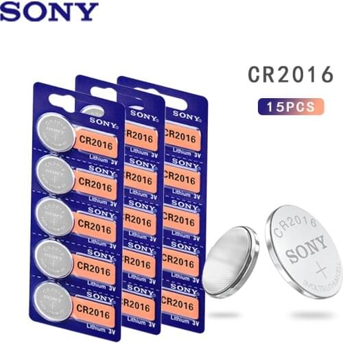 15pcs SONY CR2016 Button Batteries 3V CR 2016 LM2016 BR2016 DL2016 Cell Coin Lithium Battery For Watch Electronic Toy Remote