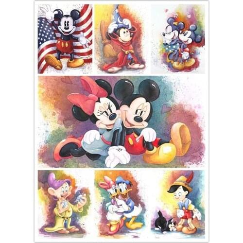 Disney Diamond Embroidery Full Drill Cartoon mickey Cross Stitch Kits 5D DIY Mosaic Landcape Painting Rhinestones Home Decor