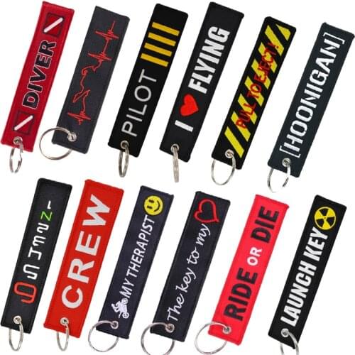 POMPOM Diver chain keychain for Motorcycles and Cars Emboridery keyring Fashion motor Key Fobs luggage tag sleutelhanger Jewelry
