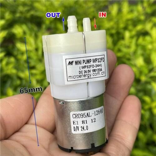 DC 24V WP32FD-24H KPM32 Motor Pump Large Flow Inflator Air Diaphragm Pump Aquarium Air Pump Accessories