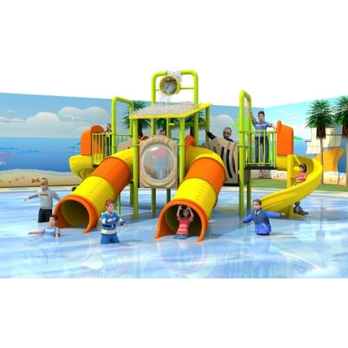 Water playground slide,summer amusement sports field,water games for park