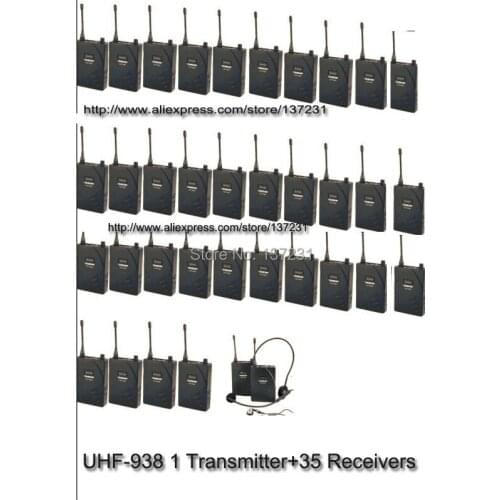 2017 Hot Takstar UHF-938 Wireless Teaching Training Visit Tourism Tour Guide System Church gatherings 1 Transmitter 35 Receivers
