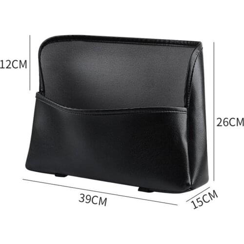 Leather Car Bag Rear Seat Holder Storage Organizer Hanging Storage Bag between