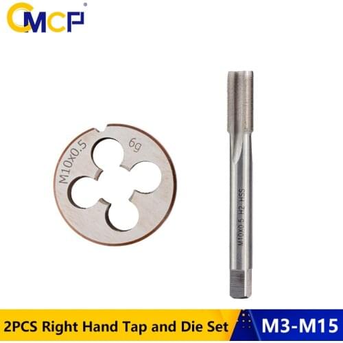 1 Set Right Hand Tap and Die Set M3 M4 M5 M6 M7 M8 10 M12 M14 Metal Thread Tools Machine Plug Tap Metric Screw Tap Drill